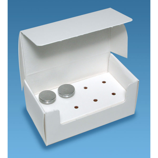 Papierowe pudełka do przechowywania próbek na stolikach pin-stub
